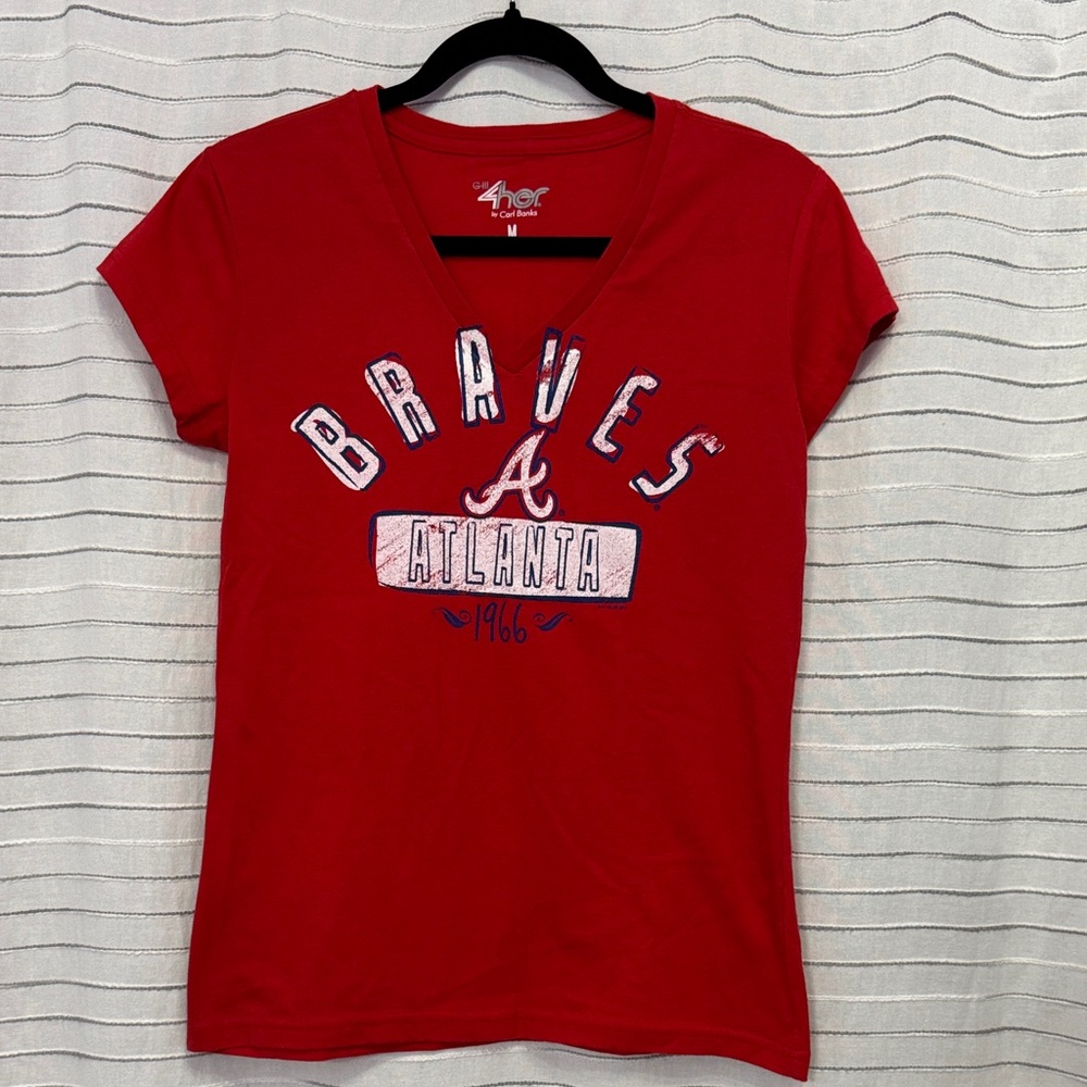 Red Braves Atlanta Women's Top